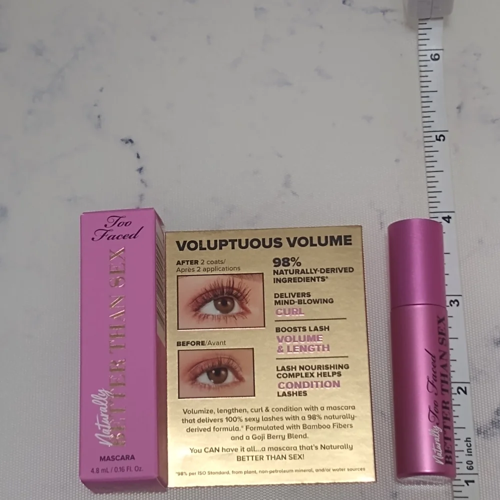 Too Faced Naturally Better Than Sex Mascara .16 oz Mini Travel Size New …